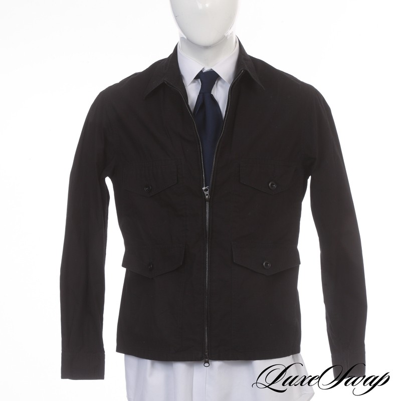 1 MENSWEAR LNWOT Christophe Lemaire Black Poplin 4 Pocket