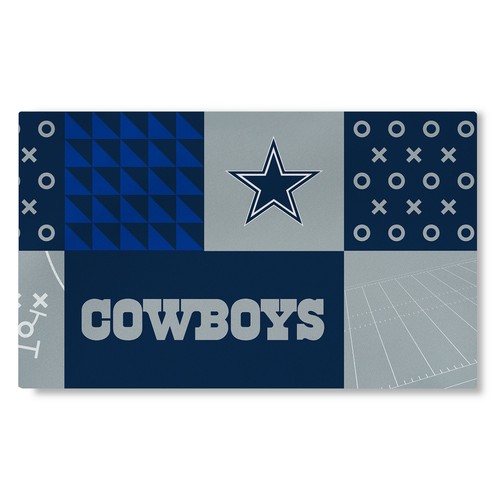 Моющийся коврик для гостиной Northwest NFL Dallas Cowboys с цветными блоками, 36 X 60
