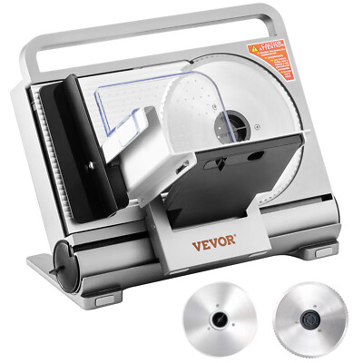 VEVOR 7.5" Commercial Meat Slicer 45W Electric Deli Slicer for Meat Cheese Bread