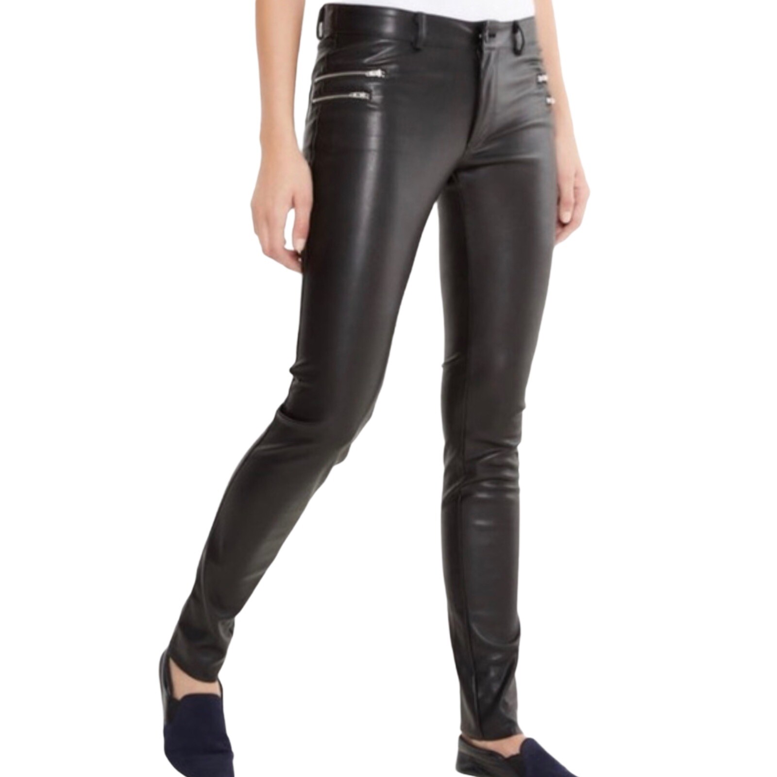 Брюки Noisy may Black Faux leather 