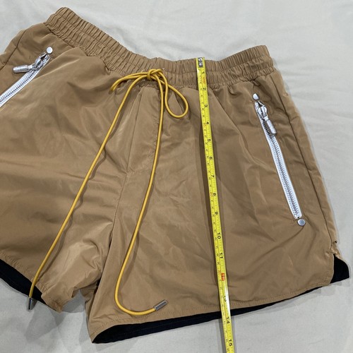 Pre-owned Rhude Rivet Shorts Sz M In Brown