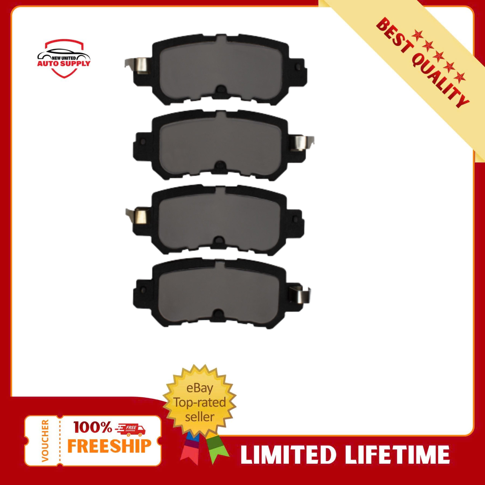 GNAD1624 Rear Ceramic Brake Pads For 2013-2018 Mazda CX-3 CX-5