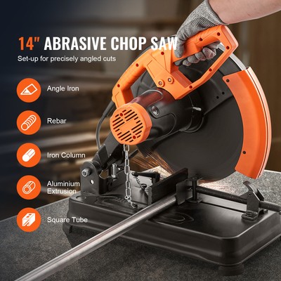 Abrasive Chop Saw 14in Mitering Chop Saw for Cutting Metal 45 Angle Cuts