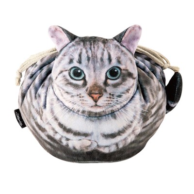 Cat Shape Makeup Bag Funny Cosmetic Pouch Makeup Bag with Drawstring Coin Pouch