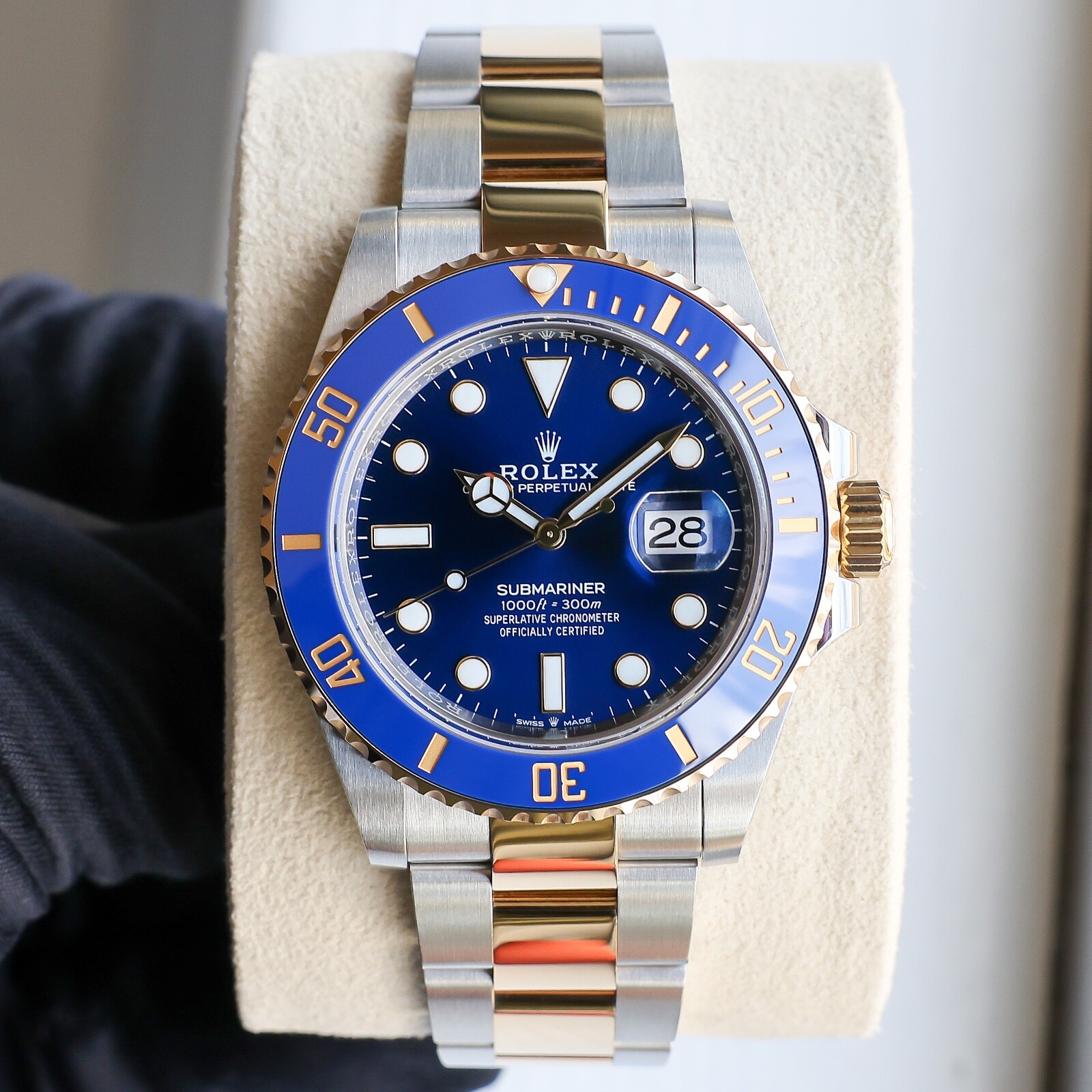 Pre-owned Rolex Submariner Date 126613lb Blue Bluesy Unworn 2024 Gold Steel 41 Mm