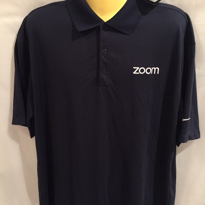 Zoom Men s Nike Golf Dri-Fit Navy Blue Short Sleeve Polo Shirt