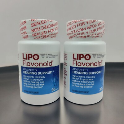 2x Lipo Flavonoid Advanced Optimal Hearing Support 30 Caplets Ea EXP 11/24 