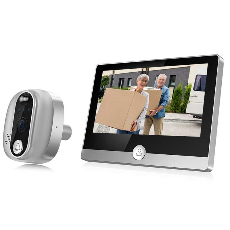 Smart Wifi Peephole Doorbell Viewer Video Camera Monitor 4.3'' LCD