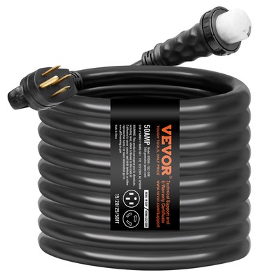 VEVOR 50 Amp Generator Cord and Power Inlet Box 50FT NEMA 14-50P/SS2-50R STW