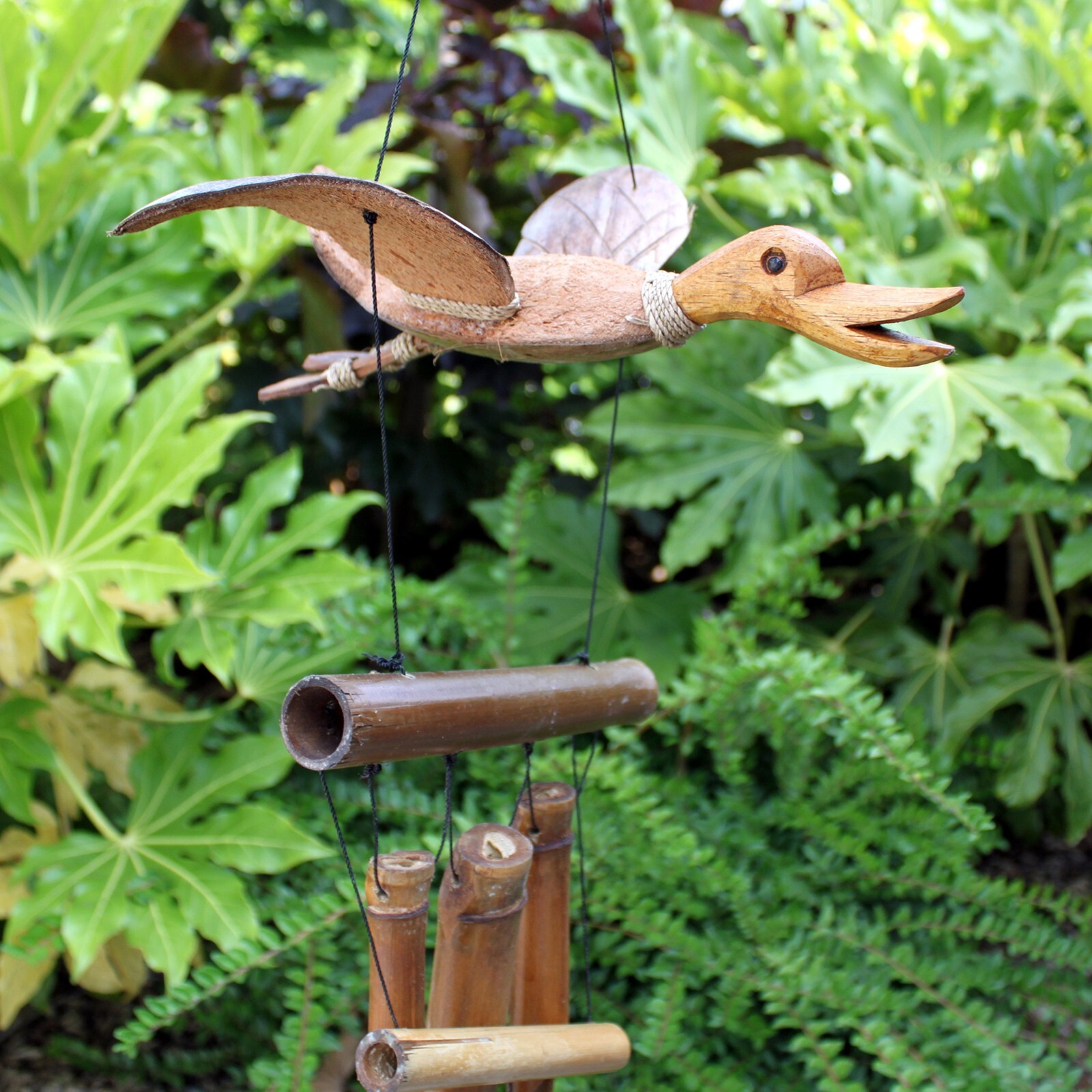 Coconut Bamboo Windchimes Duck Wind Chime Home Garden Mobile Ornament Decor