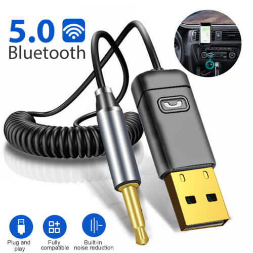 USB Wireless Bluetooth 5.0 Audio Transmitter Receiver AUX Adapter For PC TV Car