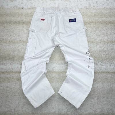 パンツ 90's Dickies Painter Pants White Vintage 90s Dickies Paint Work Pants Carpenter white 42x30