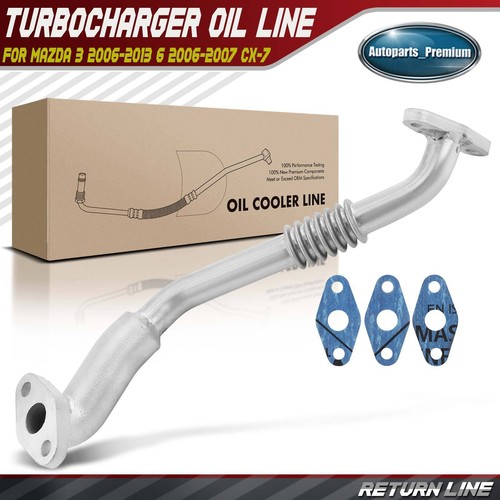 Turbocharger Oil Return Line for Mazda 3 2006-2013 6 2006-2007 CX-7 07-12 2.3L