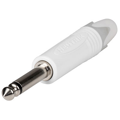 Neutrik NP2X-WT 1/4'' Mono Phone Plug Connector - White