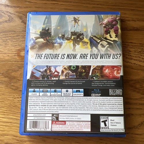 Overwatch: Origins Edition  PlayStation 4 PS4 With Noire Widowmaker Skin Code