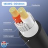 SinLoon Speakon to XLR Cable 18AWG Speakon to XLR 3Pin Female Audio Extension Cable with Twist Lock for Amplifier Pro DJ PA Stage(1.8M/6FT Speakon Female)