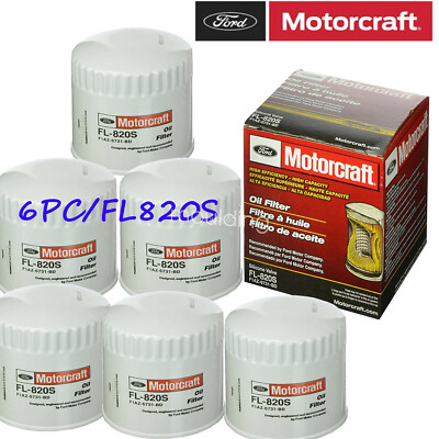 Ford OEM Engine Oil Filter Lincoln Mercury Motorcraft FL820S F1AZ6731BD Set Of 6