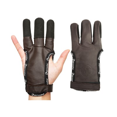 Deerseeker Archery Glove Finger Tab Leather Protective Gloves for Recurve Bow...