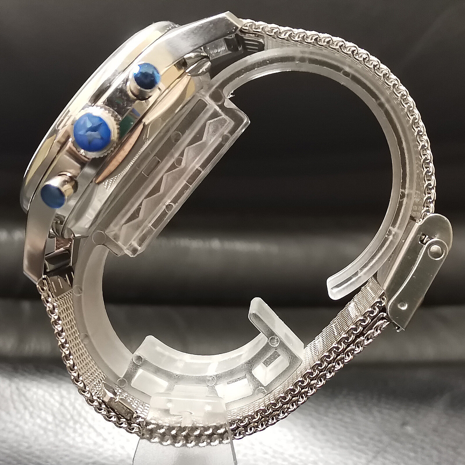 Pre-owned Sugess Seagull 1963 2021 Milan Steel + Nylon 2 Band Sapphire Black Mechanical Watch