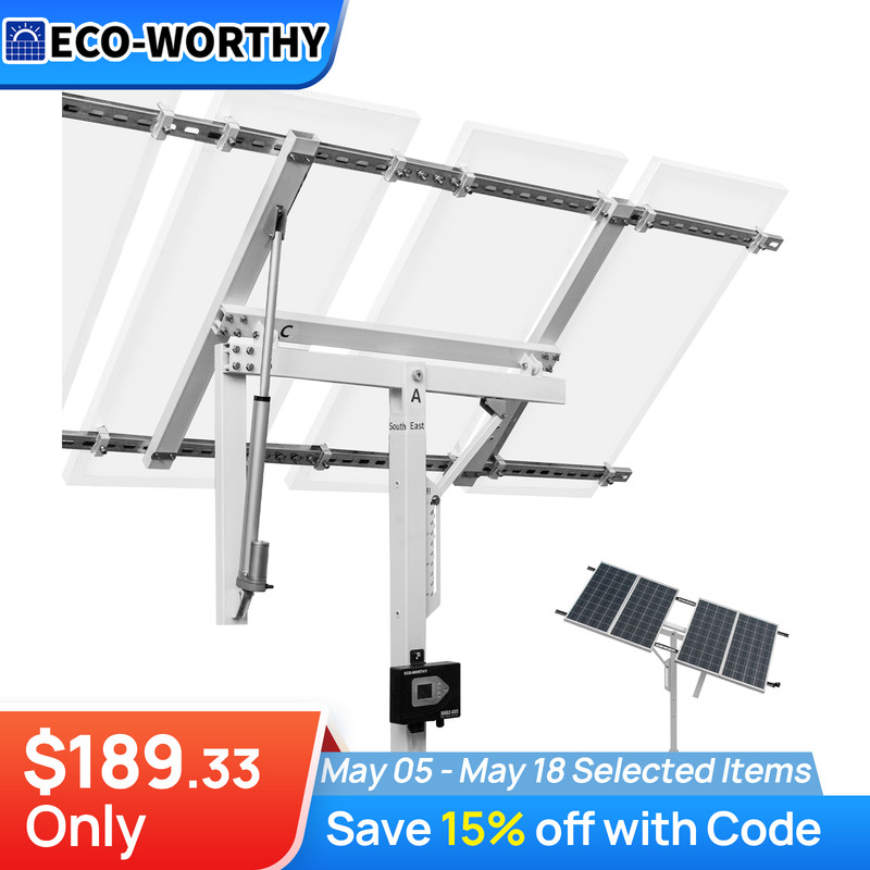ECO-WORTHY Solar Panel Single Axis Tracking System with Tracker Controller