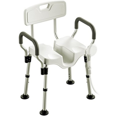 Sedia da Doccia LITTNEO Regolabile con Schienale/Braccioli Sedile da Doccia