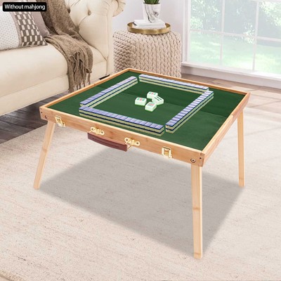 19.6'' Mahjong Table 4 Player Folding Card Table Domino Game Camping Game Desk