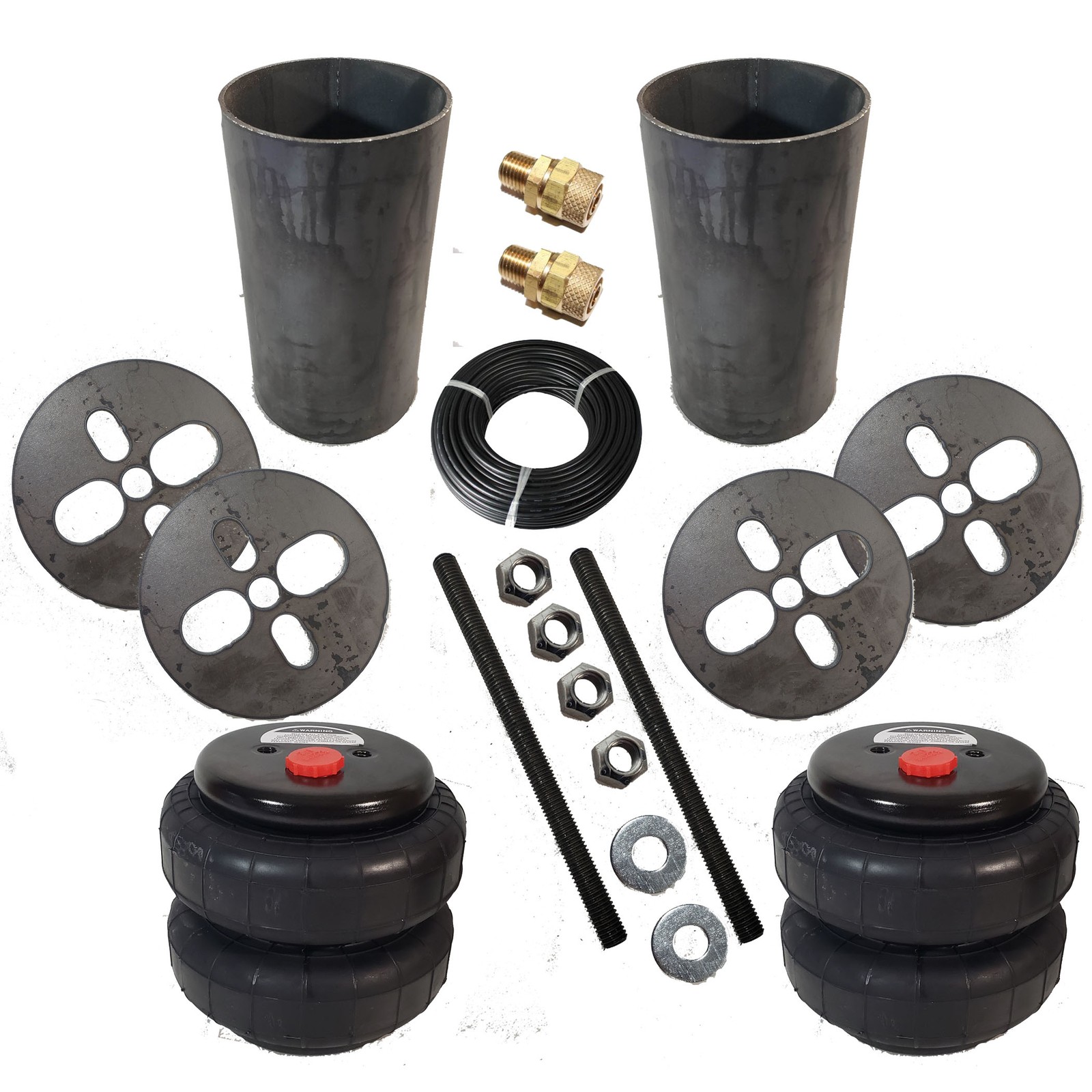 Air Suspension DIY Build Your Own Brackets w/Pair  #2500 Air Bags 3/8