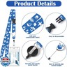 4-Pack Waterproof Retractable Lanyard Set for Cruise Ships, Travel ID Badge Holders with Detachable Buckles (4 Colors)