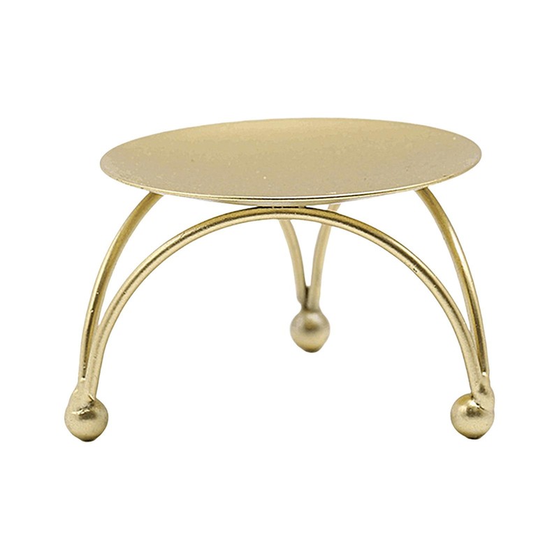 Candle Holder for Pillar Candlestick Round Iron Candle Holder Tray