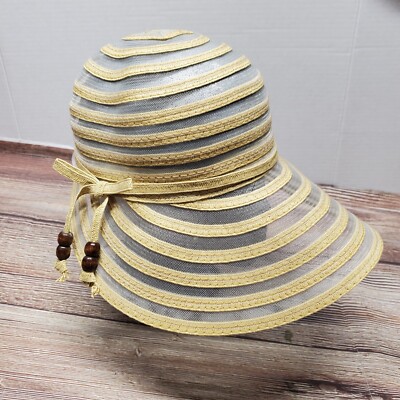NEW Cruise Club Womens Sun Pool Hat Lace Sheer