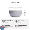 Hydro Flask Outdoor Insulated Serving Bowl – Stainless Steel Food Container with Lid – Camping Kitchen Essentials 3 Qt Surf Blue