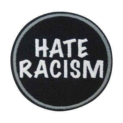 Black Lives Matter Patch zum Aufbügeln | Hate Racism | schwarze Bügelflicken