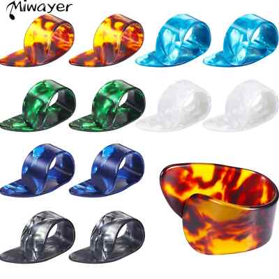 6 Colors 12 PCS Finger Picks Thumb Finger Picks Celluloid Guitar Thumb Picks