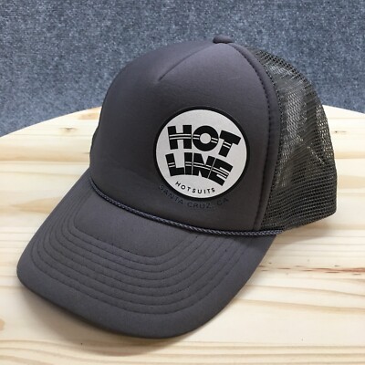 Hot Line Trucker Hat Cap Mens One Size Grey Mesh Back Adjustable Basic OTTO