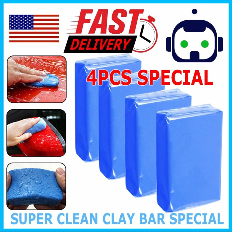 4-Pack Clay Bar Detailing Auto Car Clean Wash Cleaner Sludge Mud Remove Magic