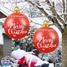 23.6 Inch Giant Inflatable Christmas Ball Christmas Letter Snowflake Inflatable Decorations PVC Inflatable Ornaments for Christmas Tree Yard Lawn Porch Winter Holiday Merry Christmas Outdoor Decor