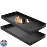Wenqik 2 Pcs Guinea Pig Cage Liner Corrugated Plastic Cage Liner Base 2 x 4 Panel Size Guinea Pig Cage Bottom for Small Animals Hedgehogs Rabbits Cages Tray, 55 x 27 Inch(Black)