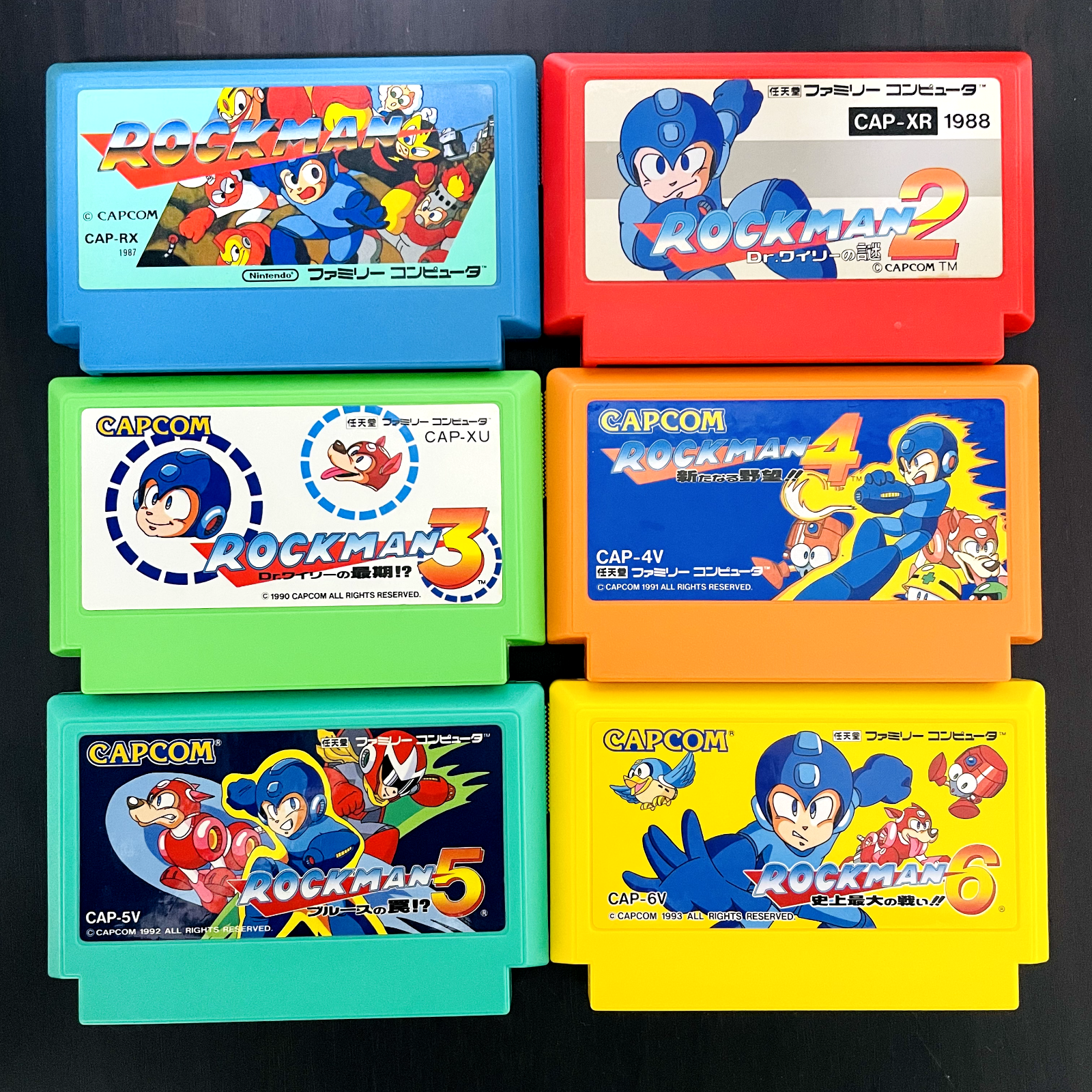 Rockman 1 2 3 4 5 6 Nintendo Famicom NES Capcom Mega Man Rockman 1 2 3 4 5 6 Nintendo Famicom NES Capcom Mega Man