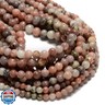 75pcs(2 Strand) 10mm Natural Plum Blossom Jasper Gemstone Beads, Round Cherry Agate Stone Beads for Jewlery Bracelets Earrings Making DIY