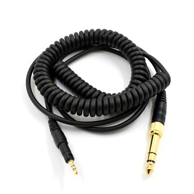 1.4m Audio Spring Coiled Cable For ATH-M40x & ATH-M50X Head-mounted Headphone b