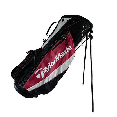TaylorMade Light Golf Stand Bag 6 Way Divider 5 Zip Pockets Black Red No Straps