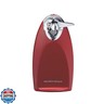 Hamilton Beach Electric Automatic Can Opener with Auto Shutoff, Knife Sharpener, Cord Storage, and SureCut Patented Technology, Extra-Tall, Red