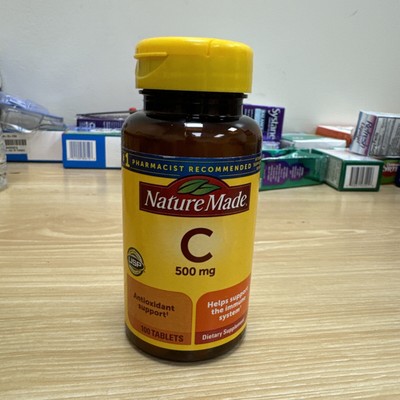 Nature Made Vitamin C 500 mg 100 Tabs Exp 12/2026 New And Sealed