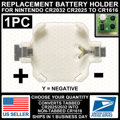 Game Boy CR2032 CR2025 to CR1616 Tab Battery Holder Replacement for SRAM Tabbed