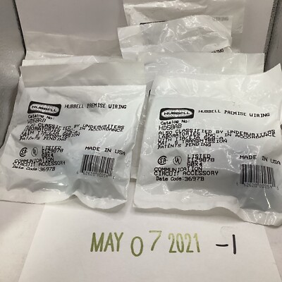 Hubbell HD58AB T568B CAT 5 Jacks NEW (lot of 7)
