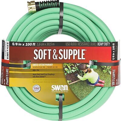 Swan Products Soft & SUPPLE Garden Hose, 5/8" X 100'