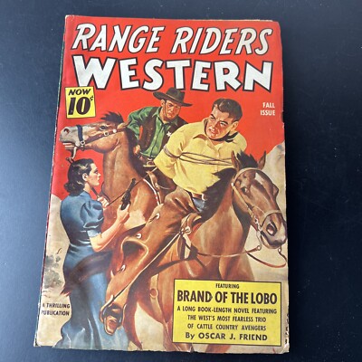 PULP:  Range Riders Western Pulp Fall 1940-  Steve Reese- Brand of the Lobo