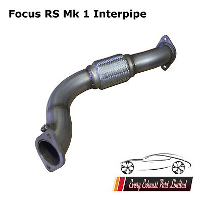Focus RS Mk 1 Flexi Pipe Exhaust 100% T304 Stainless Downpipe - 76mm Bore