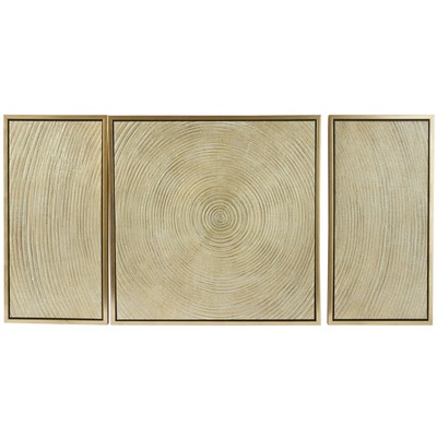 Canvas Starburst Living Room Framed Wall Art Ripple Canvas Wall Art with Gold...