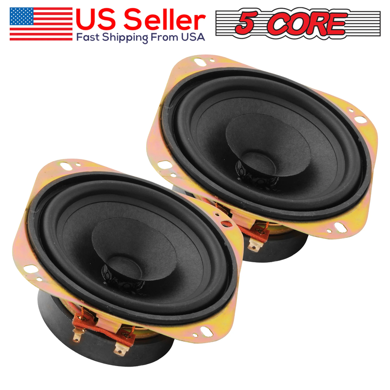 5 Core 4 Inch Car Speaker 2 Pieces 40W Peak Power 4 Ohm 0.81